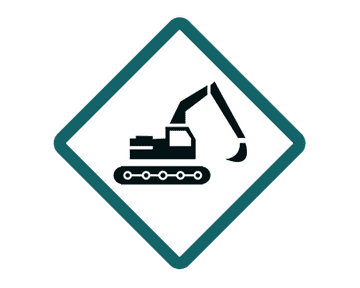 Unitizer icono máquina excavadora